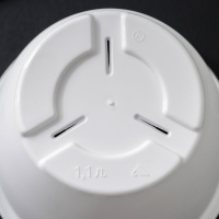 Горшок для цветов с поддоном &laquo;Афина&raquo;, 1,1 л, пластиковый, цвет белый