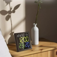 Часы настольные с термометром и гигрометром КТ-3389 Часы настольные с термометром и гигрометром КТ-3389