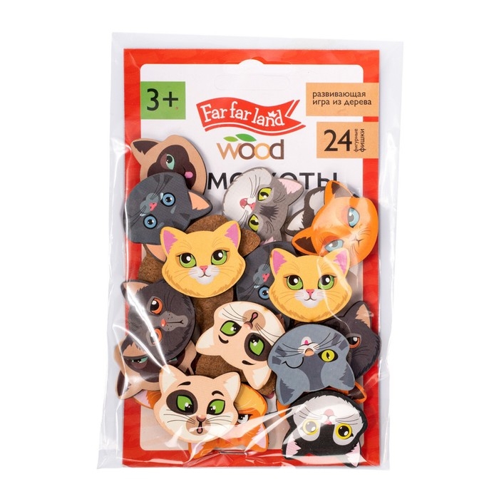 Игра настольная мемо &laquo;Коты&raquo; Far far land wood (24 фишки в коробке)