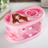 Шкатулка музыкальная с выдвижными ящиками "Девичья" 20х10х10,5 см Шкатулка музыкальная с выдвижными ящиками "Девичья" 20х10х10,5 см