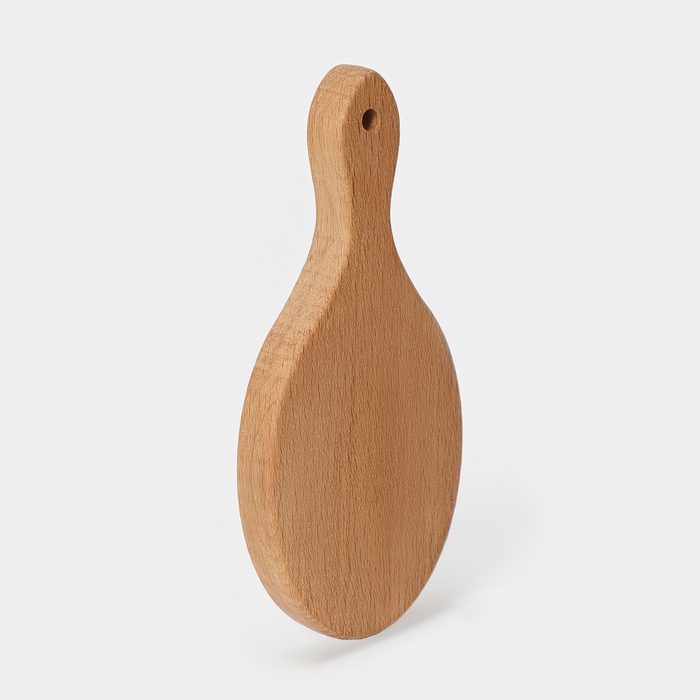 Доска разделочная для канапе и фудфото, овальная, 15&times;7&times;1,6 см, бук