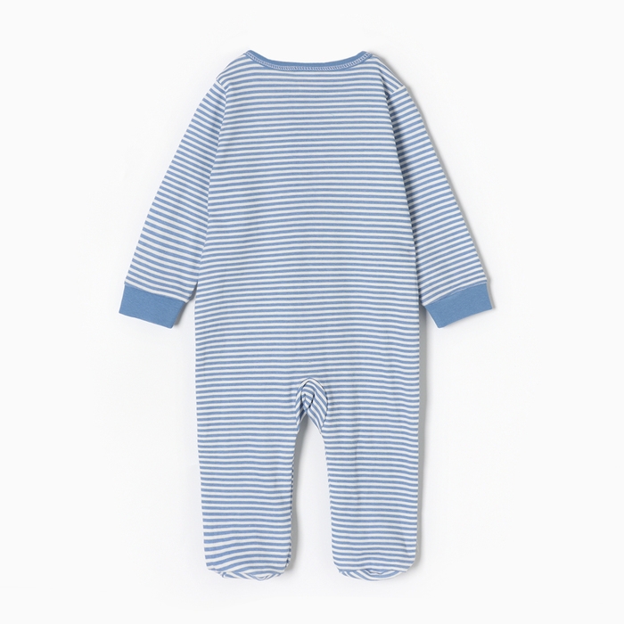 Комбинезон детский, цвет белый/полоска, рост 68