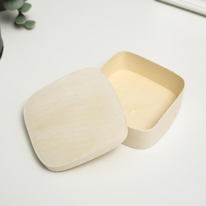 Шкатулка для росписи Шкатулка для росписи "Скругленный квадрат" 8х3х8 см