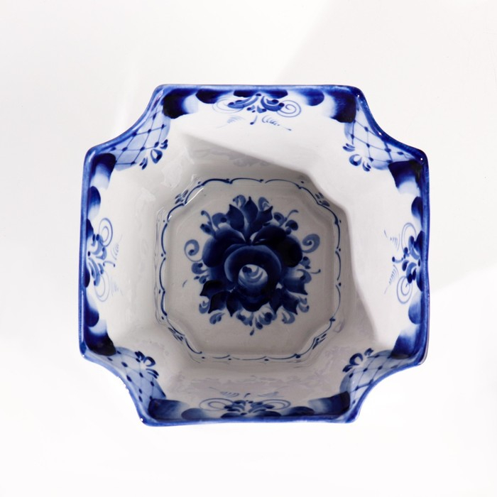 Набор салатников "Гранённый", 3 шт, 350 мл, 650 мл, 1 л, гжель