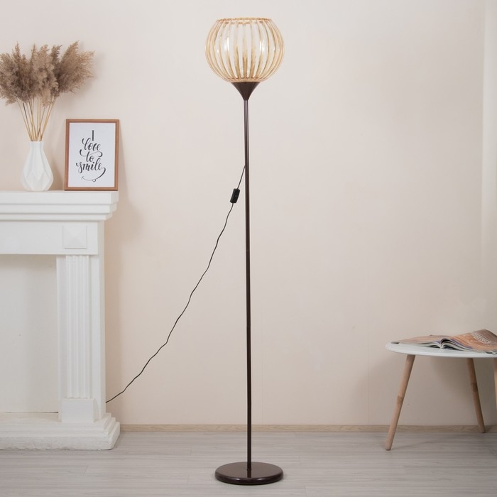 Торшер Торшер "Лаура" 1х15Вт Е27 коричневый 31х31х178см