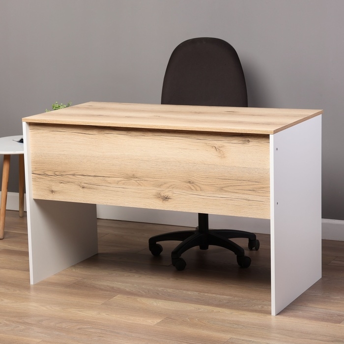 Стол компьютерный 1200 Юкки, 1200х605х770, Белый/Дуб делано