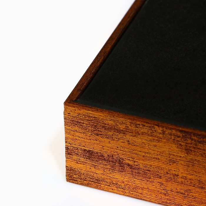 Поднос пластиковый прямоугольный с зеркалом &laquo;Штрихи&raquo;, 34 х 34 х 4,5 см сервировочный