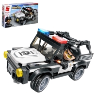 Конструктор блочный для мальчиков Полиция, 121 деталь Конструктор блочный для мальчиков Полиция, 121 деталь