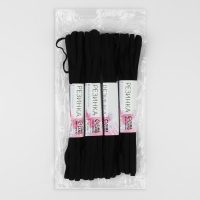 Резинки бельевые, 6 мм, 5,5 &plusmn; 0,5 м, 4 шт, цвет чёрный