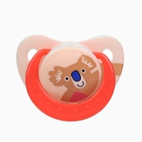 Набор: Соска - пустышка с держателем &laquo;Коала&raquo;, классичекая, +6 мес, цвет коралловый