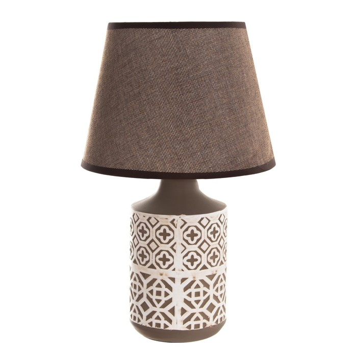 Лампа настольная 16009/1 E14 40Вт бело-шоколадный 24х24х40 см RISALUX