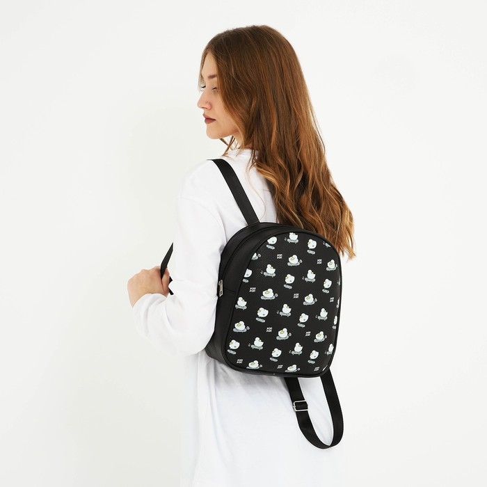 Рюкзак детский для девочки из искусственной кожи &laquo;Утёнок на скейте&raquo; 27х23х10 см