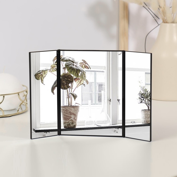 Зеркало настольное, зеркальная поверхность 5 × 15/11 × 15 см, цвет МИКС Зеркало настольное, зеркальная поверхность 5 × 15/11 × 15 см, цвет МИКС