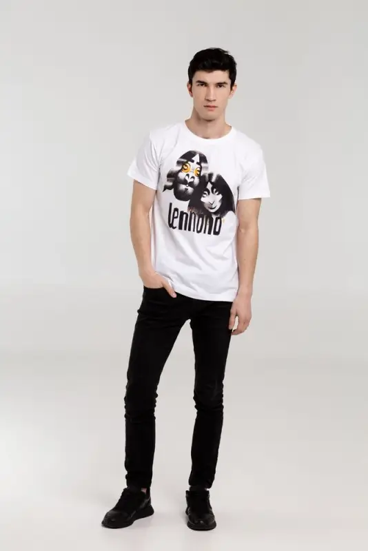 Футболка &laquo;Меламед. John Lennon, Yoko Ono&raquo;, белая, размер S