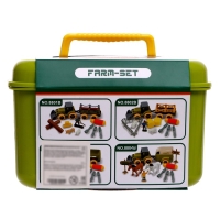 Конструктор винтовой &laquo;Трактор с прицепом&raquo;, с отвёрткой, и аксессуарами