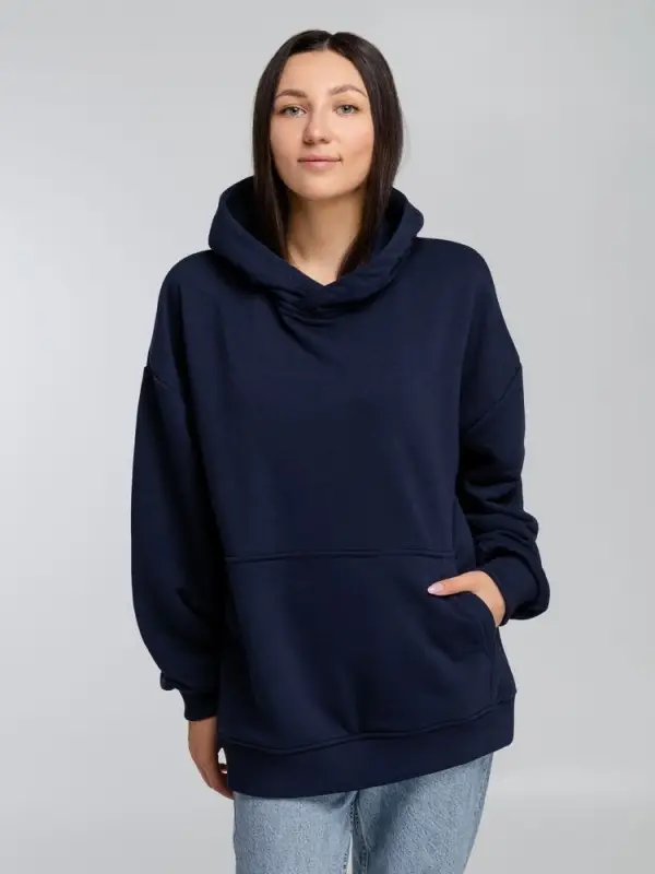 Худи оверсайз Kulonga Comfort, темно-синее, размер M/L