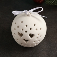 Фигура с подсветкой "Шар с сердечками" 7х7х7,5см