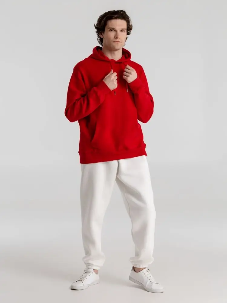 Толстовка с капюшоном унисекс King, красная, размер 4XL