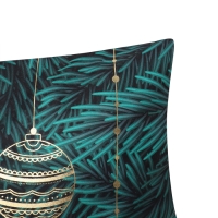 Новый год. Чехол на подушку Этель "Шарики", 40*40 см, 100% полиэстер, велюр