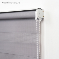 Штора рулонная &laquo;День-ночь&raquo;, 90&times;180 см (с учётом креплений 3,5 см), цвет серый