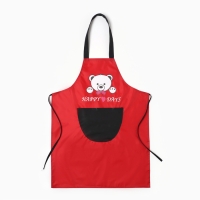 Фартук детский Этель Bear 44*60см, цв. красный, 100% п/э