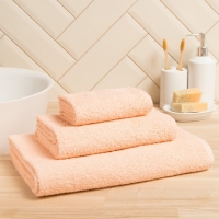 Полотенце махровое Экономь и Я 30х60 см, цвет персиковый мокко, 100% хлопок, 350 гр/м2 Полотенце махровое Экономь и Я 30х60 см, цвет персиковый мокко, 100% хлопок, 350 гр/м2