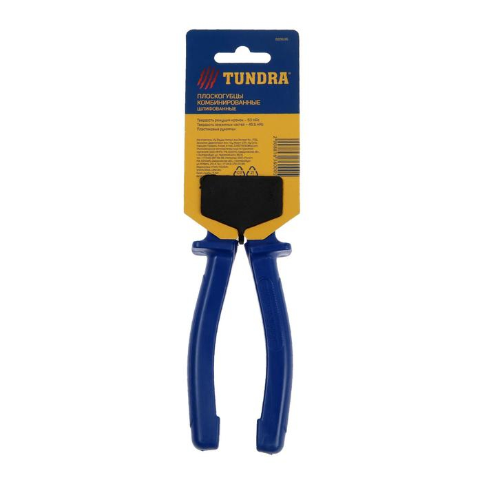 Плоскогубцы комбинированные ТУНДРА, CrV, шлифованные, пластиковые рукоятки, 180 мм Плоскогубцы комбинированные ТУНДРА, CrV, шлифованные, пластиковые рукоятки, 180 мм