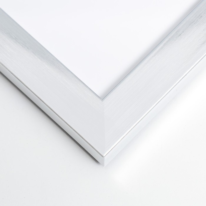 Фоторамка пластик "МИРАМ" 20х20 см серебро (пластиковый экран)