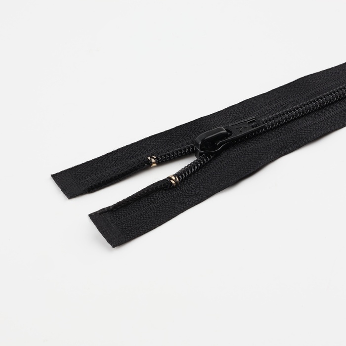 Молния &laquo;Спираль&raquo;, №5, разъёмная, замок автомат, 110 см, цвет чёрный, цена за 1 штуку