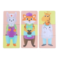 Пазлы 3 в 1 «Собирай и меняй: Такие разные професии», 9 пазлов, 27 деталей Пазлы 3 в 1 «Собирай и меняй: Такие разные професии», 9 пазлов, 27 деталей