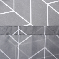 Штора для ванной Этель "Ёлочка", цв. серый, 180х180 см, полиэстер