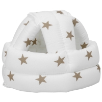 Противоударная Шапка - шлем для детей, Маленькие звезды, цвет белый