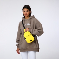 Сумка-слинг на молнии TEXTURA, наружный карман, цвет жёлтый