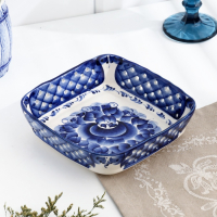 Блюдо &laquo;Сухарница&raquo;, гжель, микс