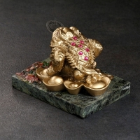 Сувенир "Денежная жаба", 7х10х7 см, змеевик, гипс