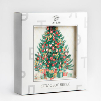 Набор столовый Этель "Golden Christmas" скатерть 150*110 +/-3см с ГМВО, салф.40х40см - 4шт,