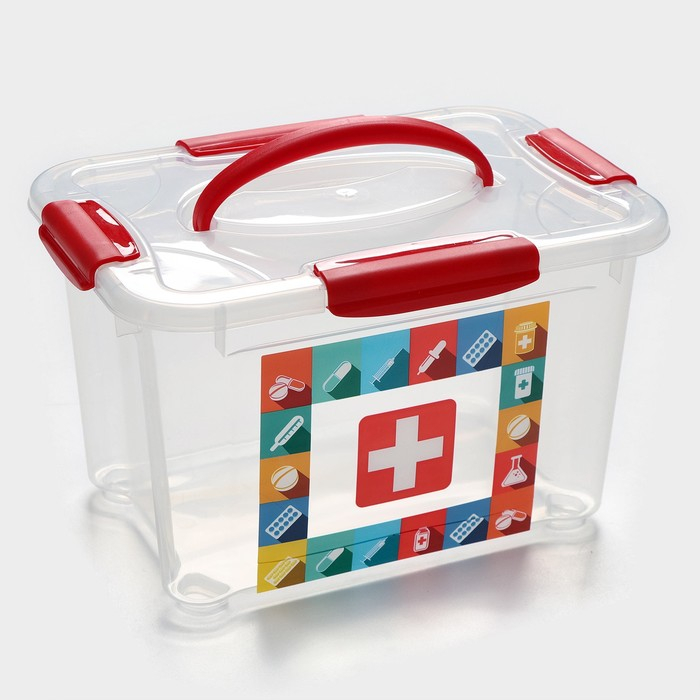 Короб для хранения econova &laquo;Аптечка&raquo;, 5,5 л, рисунок МИКС
