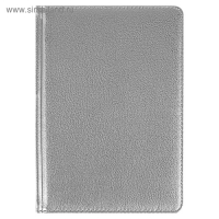 Ежедневник недатированный А5+, 136 листов Sidney Nebraska, обложка искусственная кожа, серебряный срез, ляссе, серебряный