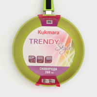 Сковорода Trendy style, d=26 см, съёмная ручка, антипригарное покрытие, цвет зелёный