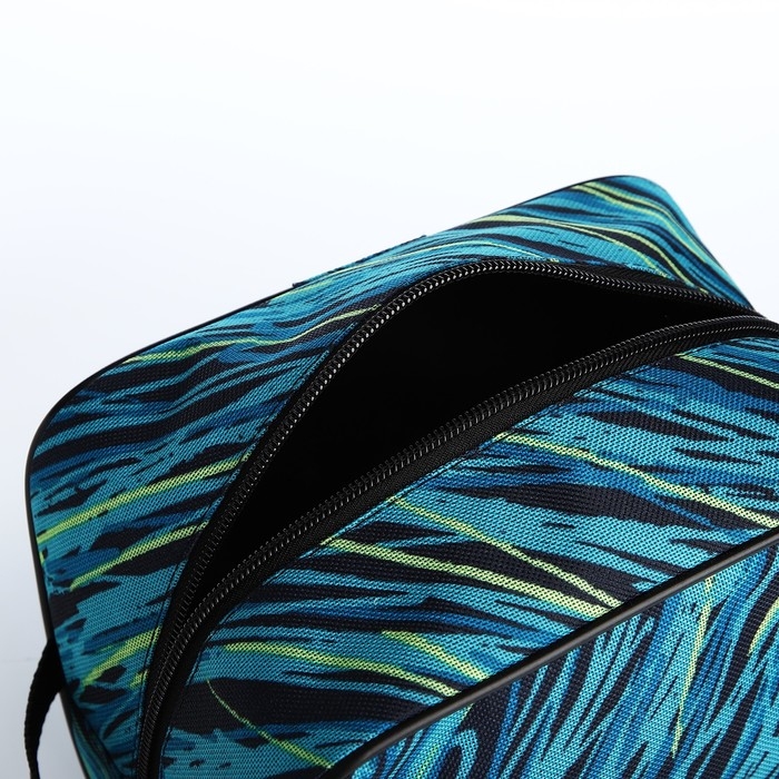 Косметичка на молнии, цвет голубой/чёрный Косметичка на молнии, цвет голубой/чёрный