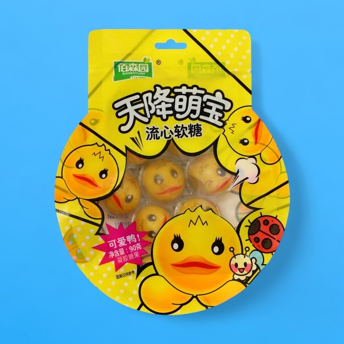 Жевательный мармелад с начинкой "Веселые утята", 90 г