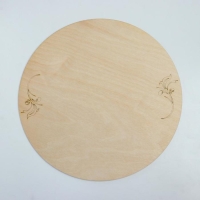 Подставка для торта круглая "Цветки, гравировка", 32 см