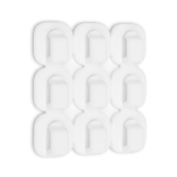 Держатель самоклеящийся для проводов и гирлянд ТУНДРА krep, 15х15 мм, белый, 18 шт.