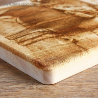 Доска из массива кедра &laquo;Олень&raquo;, большая, прямоугольная, 23 &times; 35 см