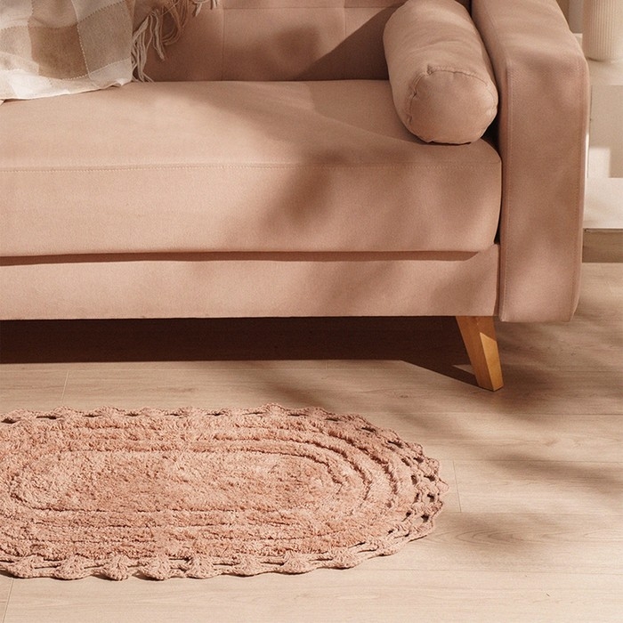 Ковер для ванны SL Home, хлопок, 60&times;90 см, цвет мокко