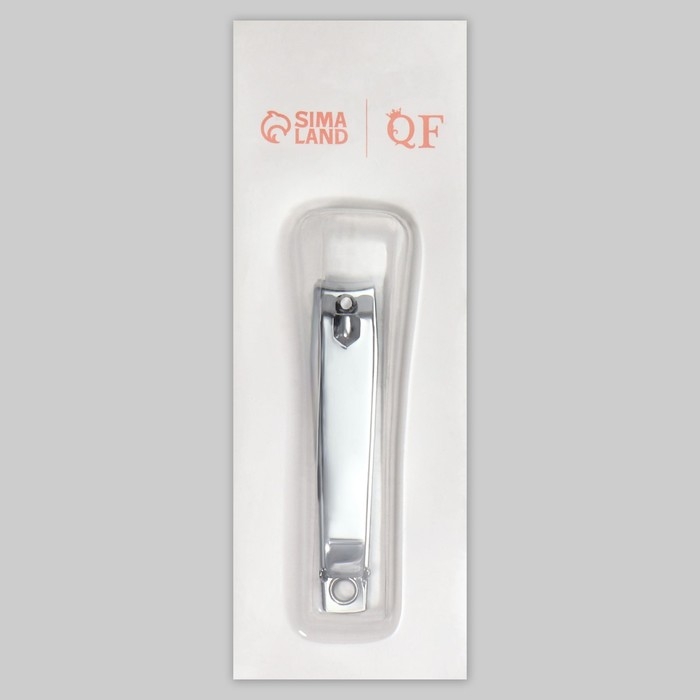 Кусачки - книпсер педикюрные, с пилкой, 7 см, на блистере, цвет серебристый