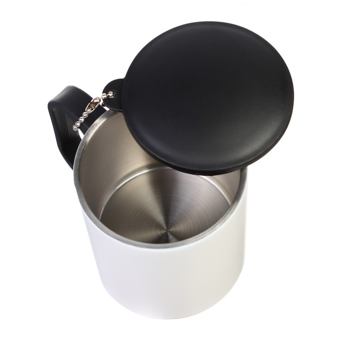 Термокружка, 180 мл, Туризм Термокружка, 180 мл, Туризм "Мастер К", сохраняет тепло 2 ч, 8.5 х 6.8 см, белая