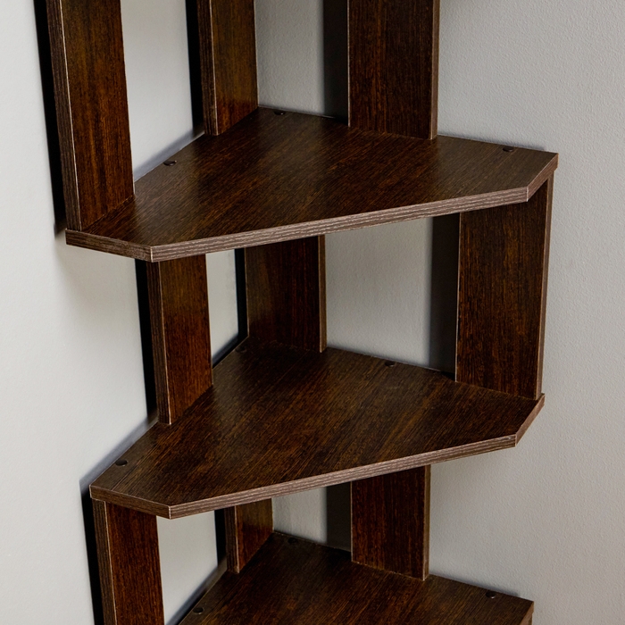 Стеллаж угловой 380х380х1563 см, Венге