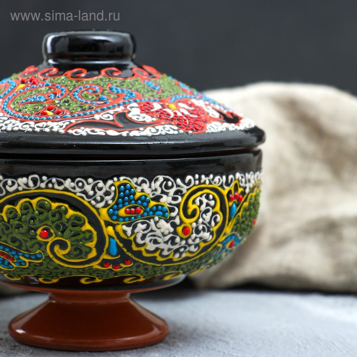 Сахарница Риштанская Керамика "Самарканд", 300 мл, микс