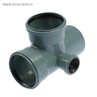 Крестовина канализационная FLEXTRON, 110 х 110 х 50, мм, 87,5&deg;, левая